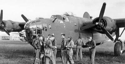 Men working on a B-24 Liberator.